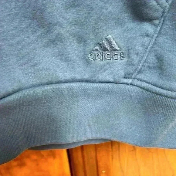 Adidas Hooded Sweatshirt Slate Blue/Gray Size M - Picture 3 of 7